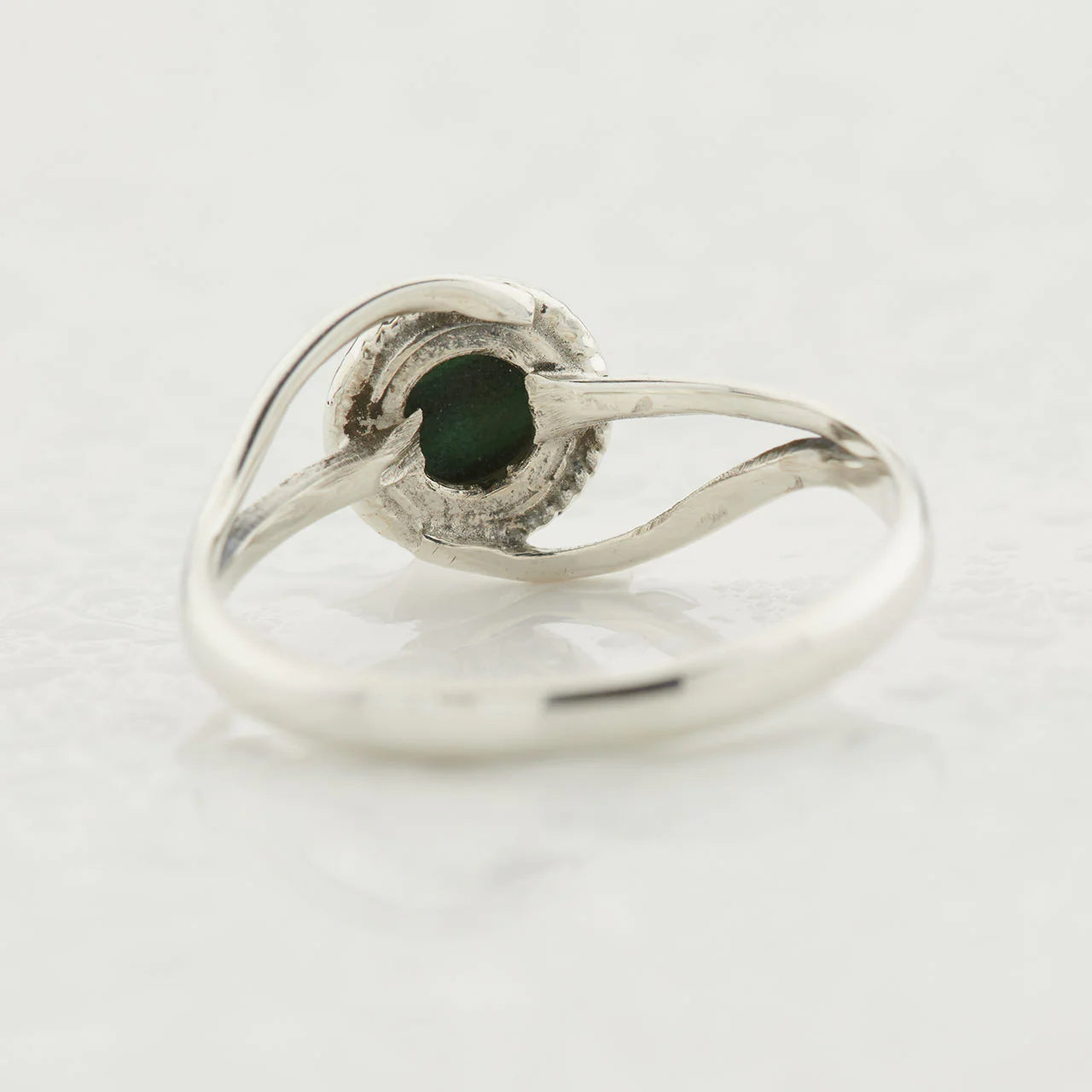 Malachite Sterling Silver Infinity Ring