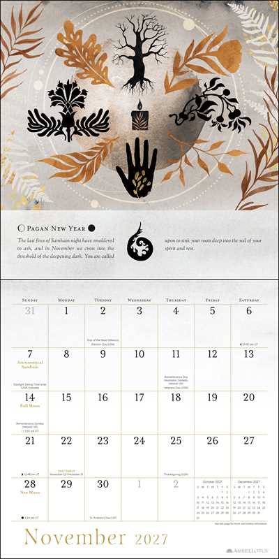 Year of the Witch 2027 Wall Calendar – Seasonal Intuitive Magick for Every Month
