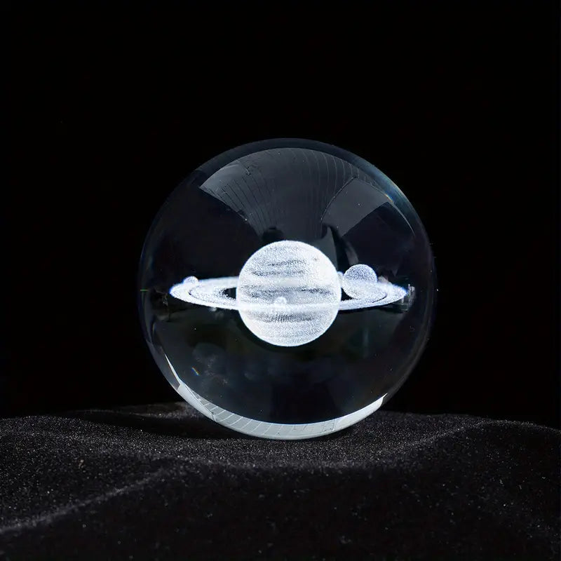 Clear Glass Sphere with Engraved Image