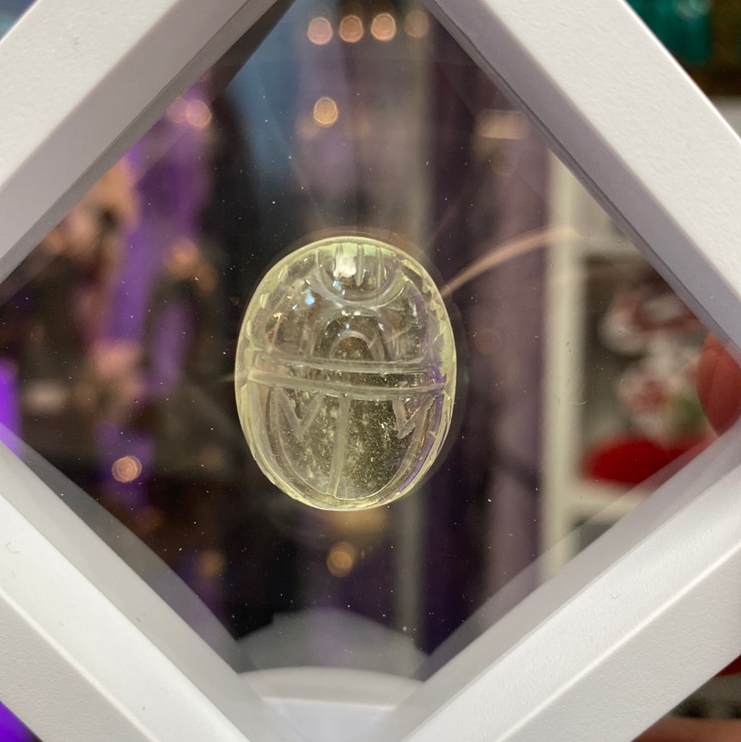 Libyan Gold Tektite Scarab Carving