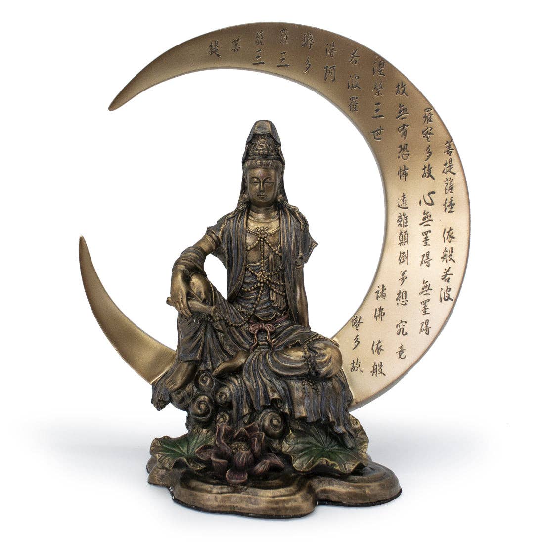 Kwan Yin &amp; Moon Statue