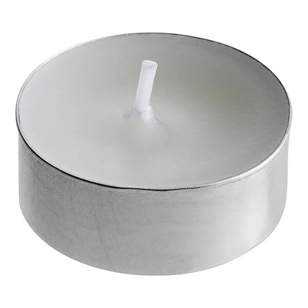 White Unscented Tea Light Candle 0.5"H