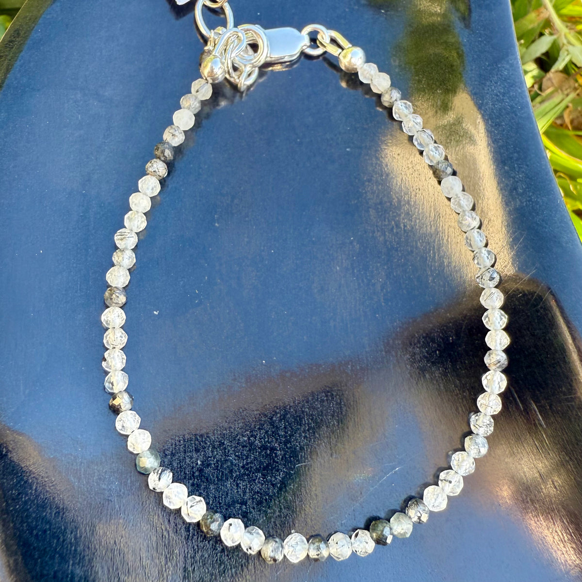 Dainty Faceted Gemstone Bracelet