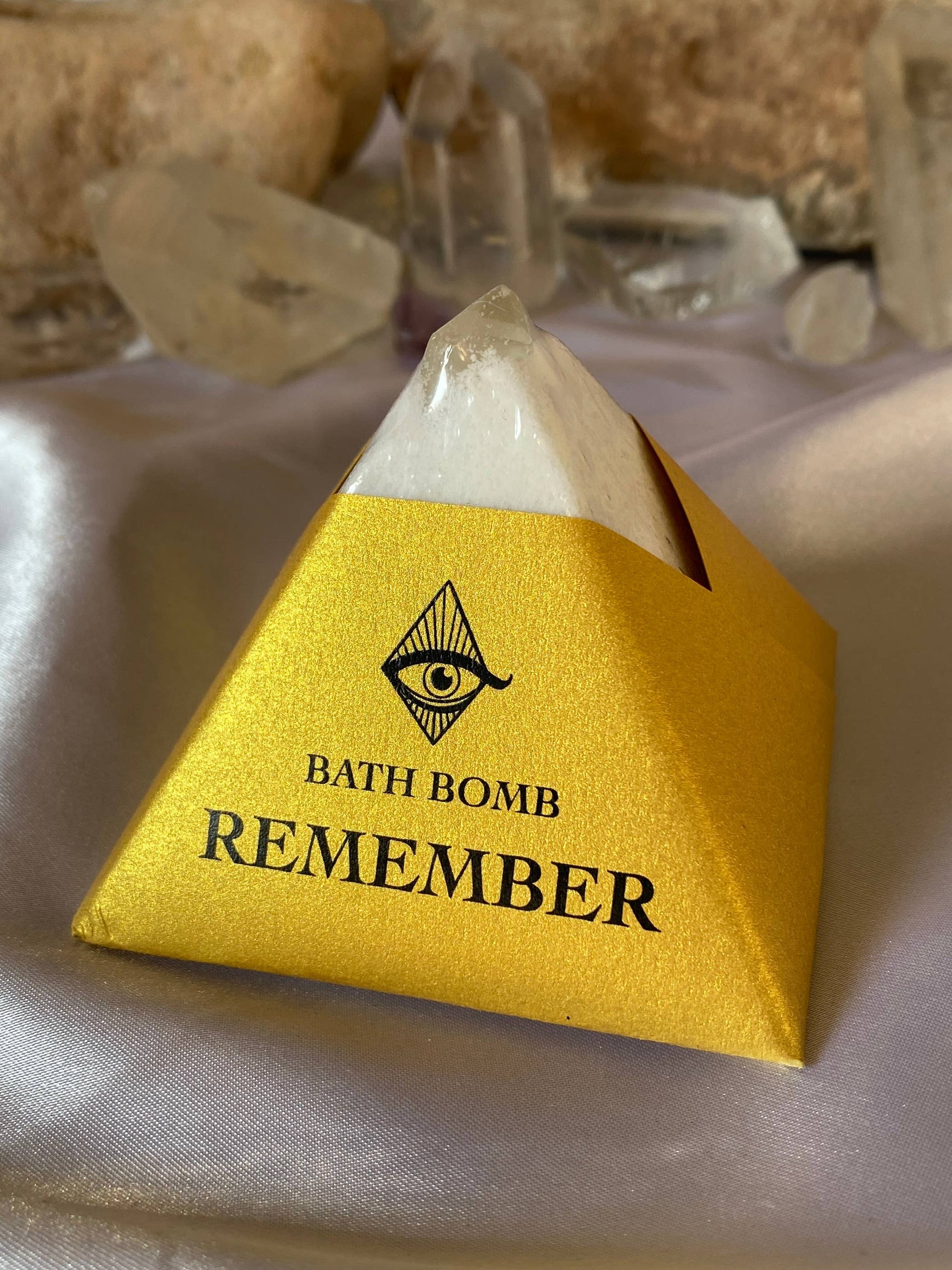 Remember Bath Bomb with Charged Crystal