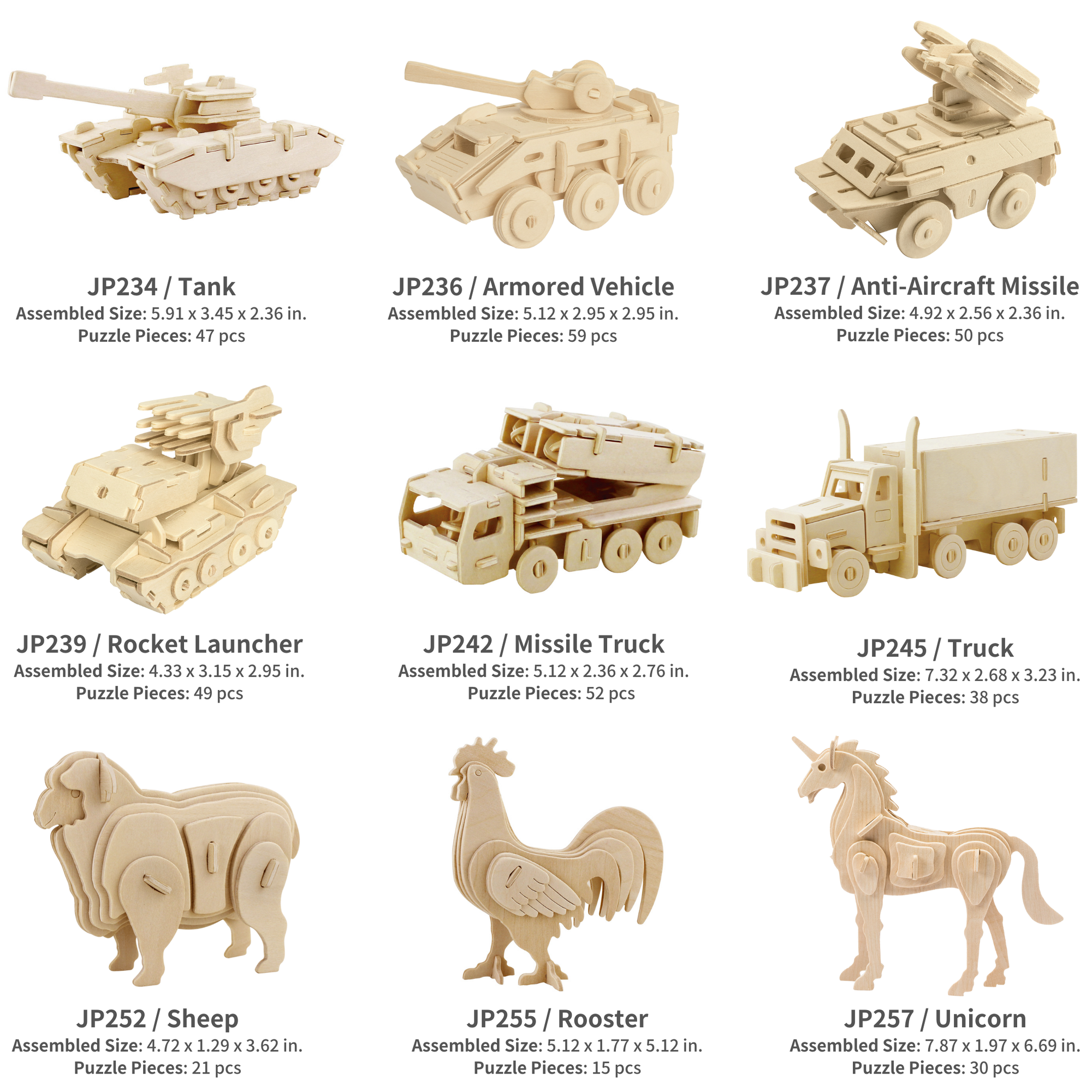 3D Wooden Puzzles