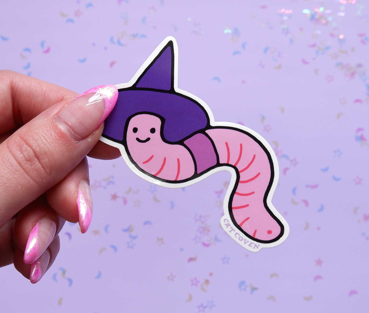 Witchy Worm - Sticker