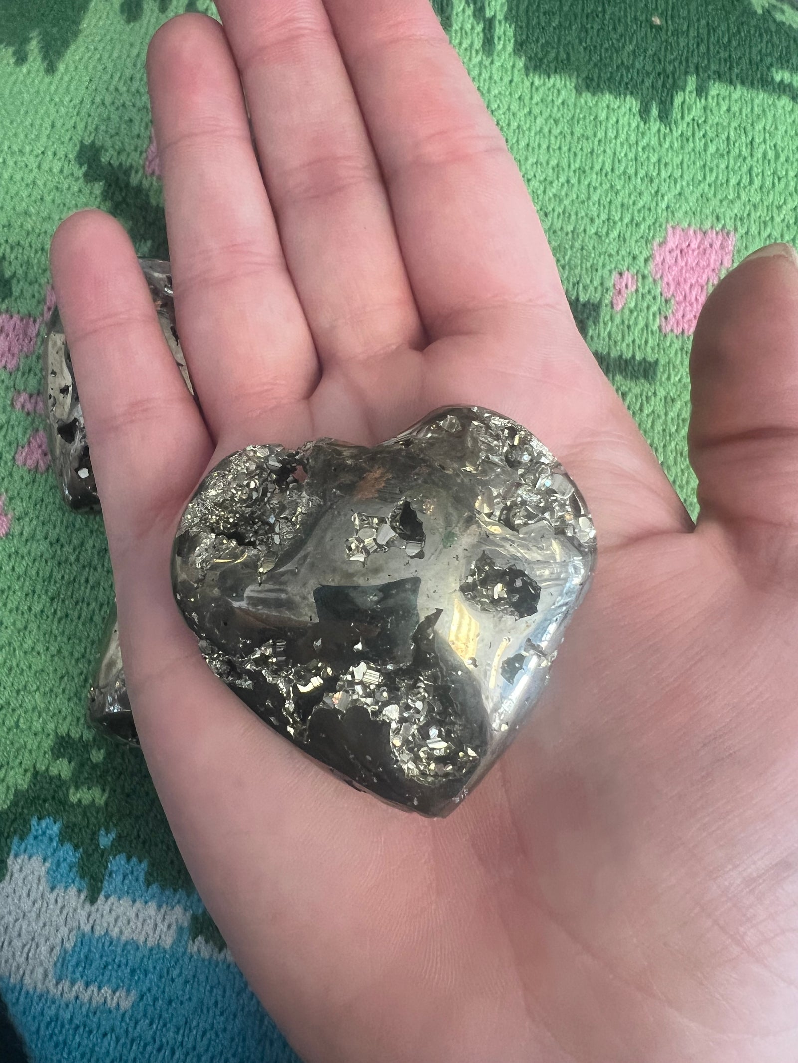 Pyrite Heart of Gold Polished Gemstone