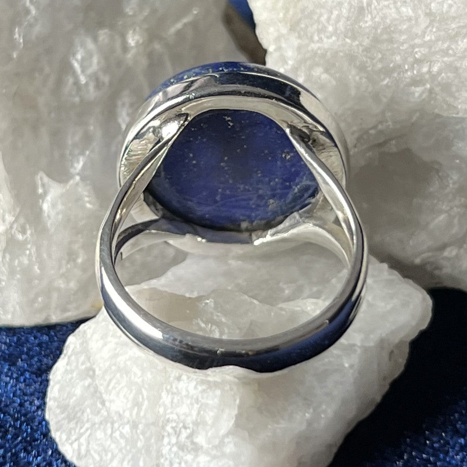 Vibrant Lapis Lazuli Sterling Silver Ring