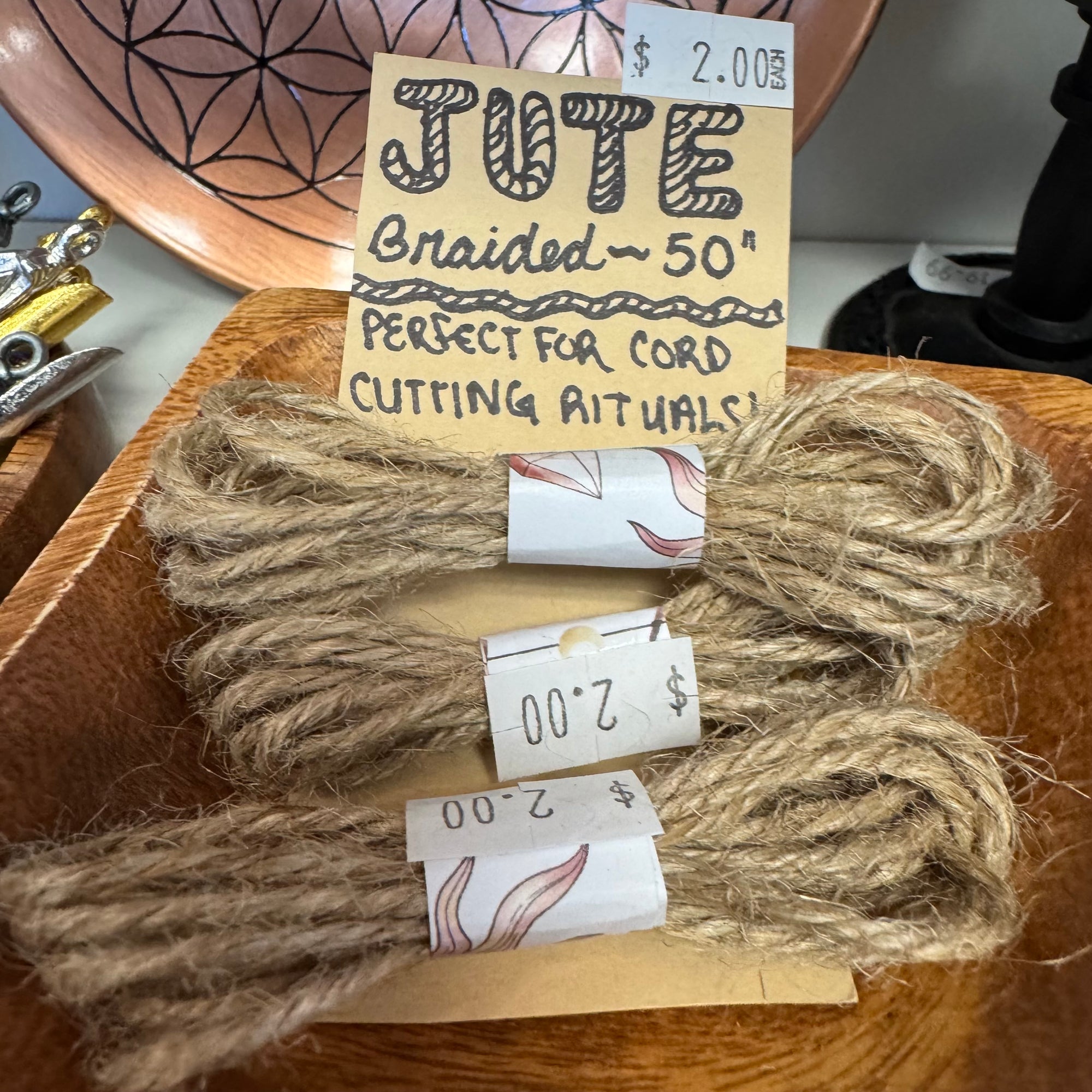 Jute Cord for Cord Cutting – 50" Ritual Cord for Release
