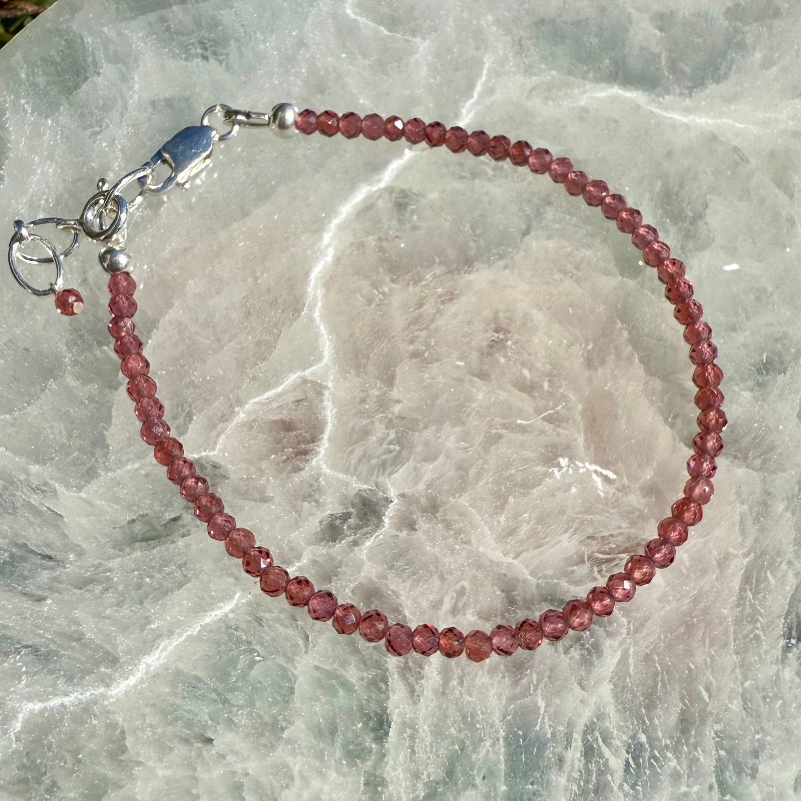 Dainty Faceted Gemstone Bracelet