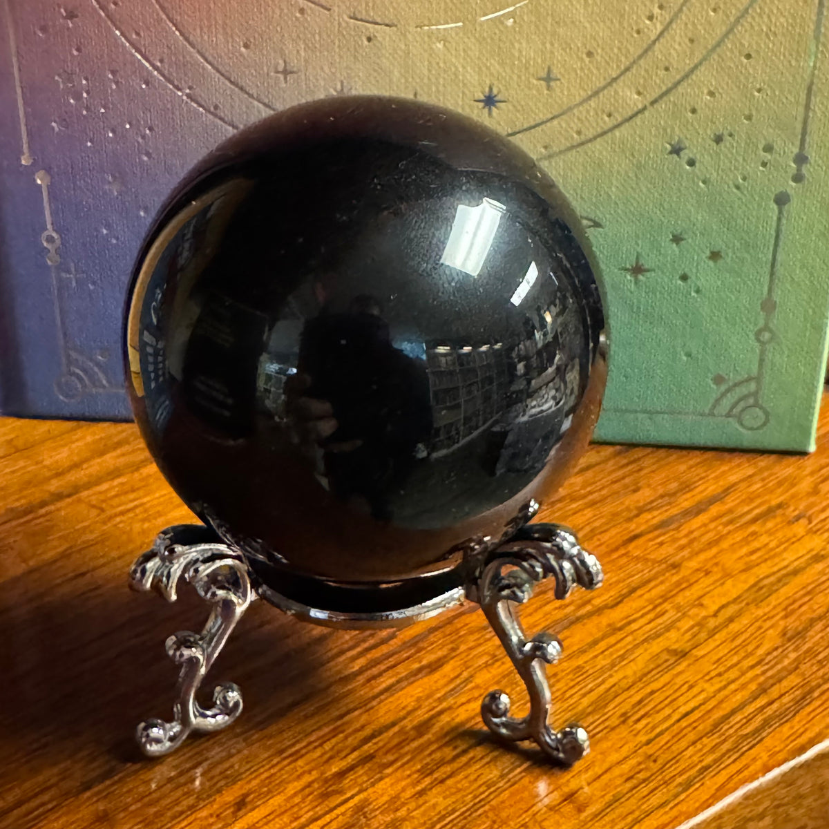 Black Obsidian Gemstone Sphere