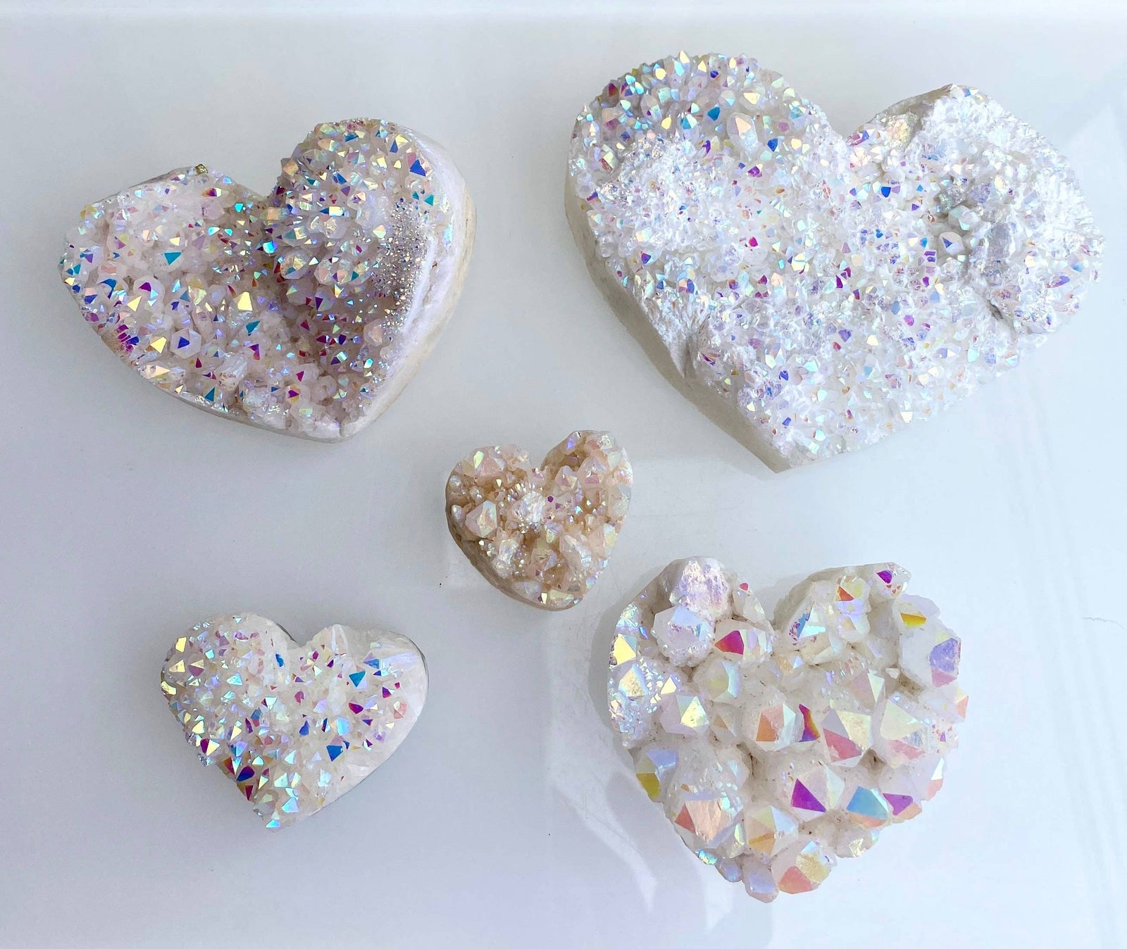 Angel Aura Quartz Cluster Crystal Heart