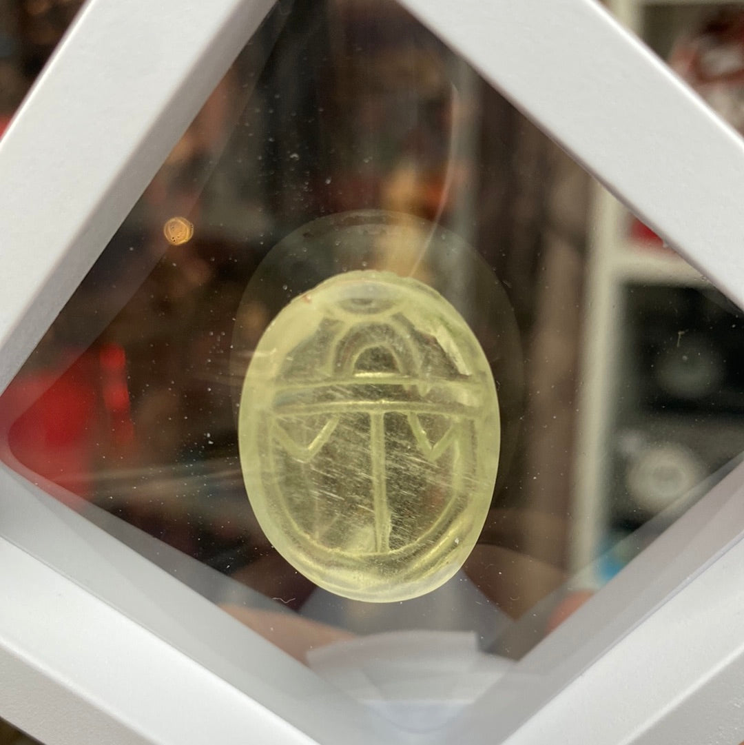 Libyan Gold Tektite Scarab Carving