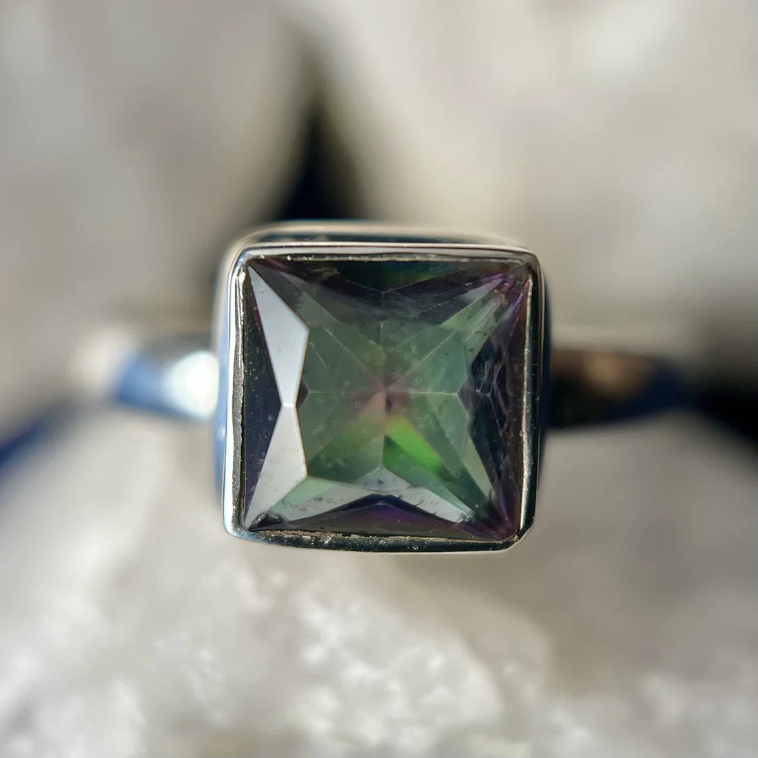 Mercury Mystic Topaz Sterling Silver Ring - Assorted Sizes