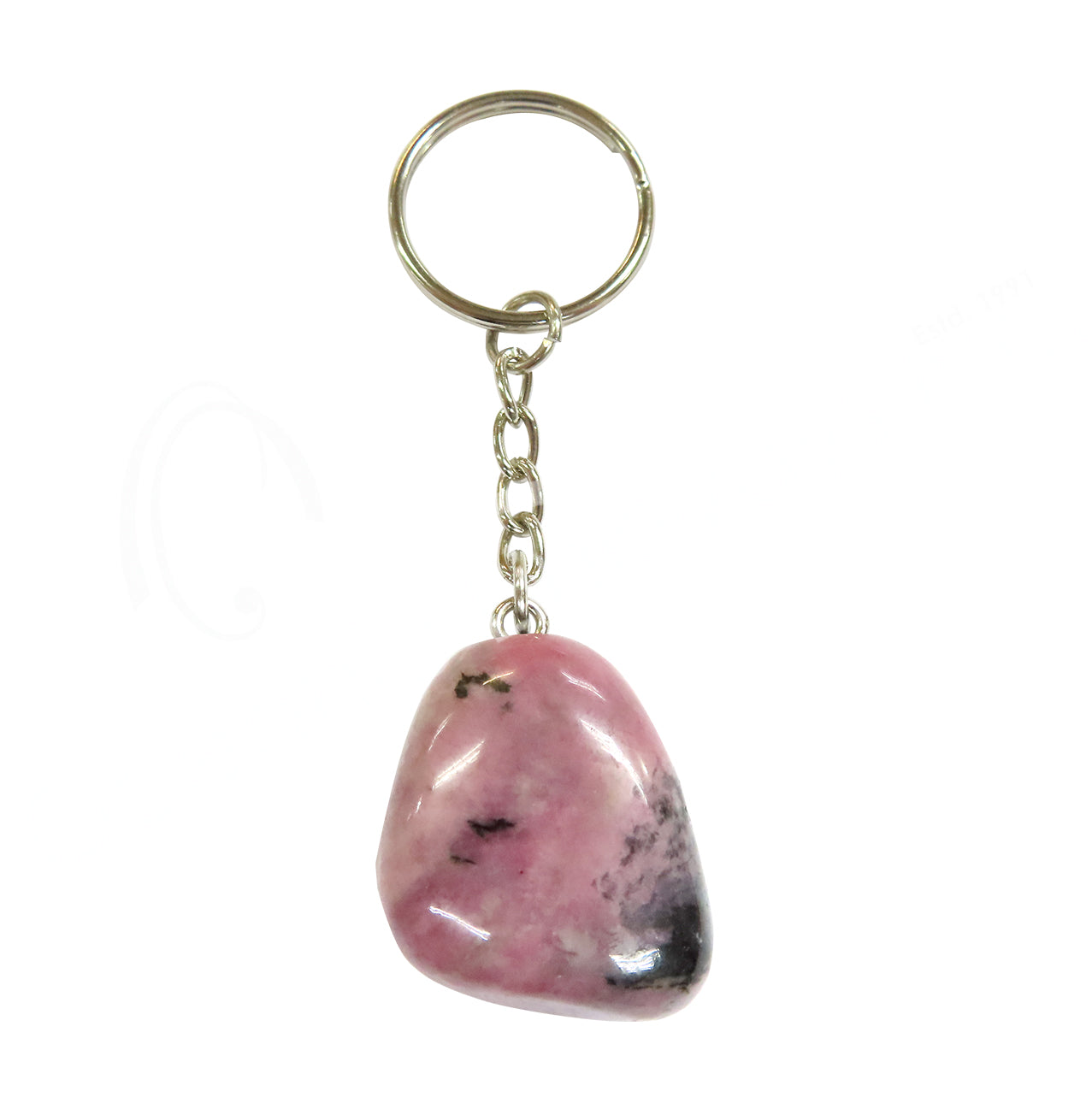 Tumbled gemstone Keychain - Cast a Stone