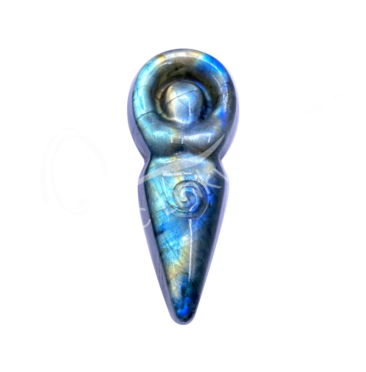 Labradorite Goddess Carving – Intuition, Protection & Transformation | Genuine Hand-Carved 2" Crystal Figure