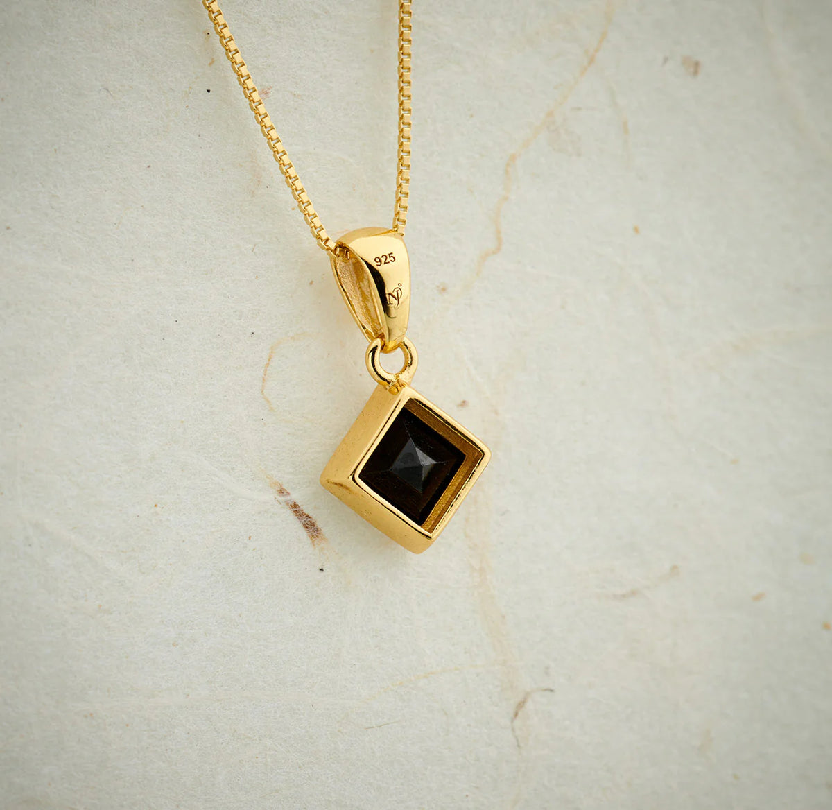 Black Spinel Everyday Gold Pendant