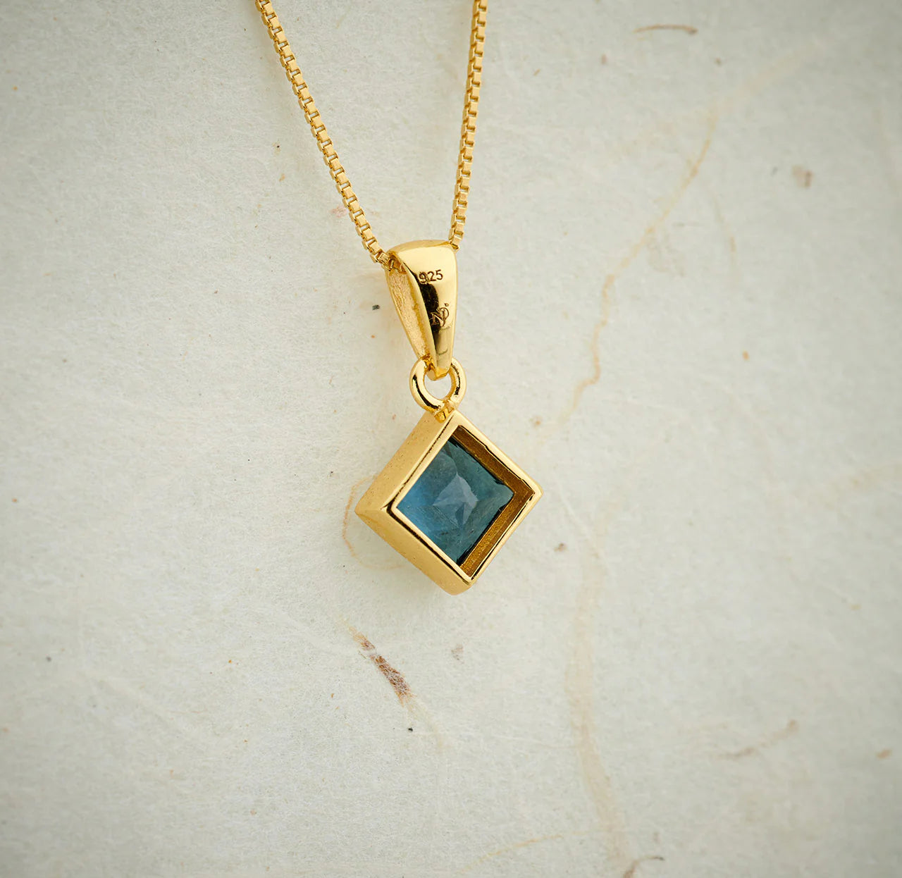 London Blue Topaz Everyday Gold Pendant