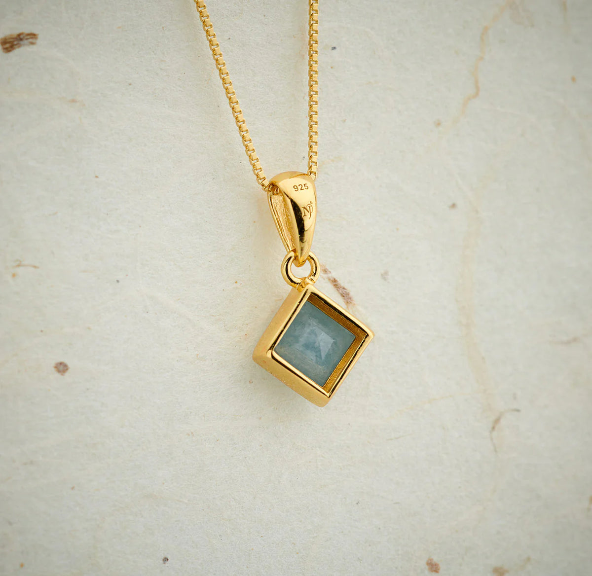 Aquamarine Everyday Gold Pendant
