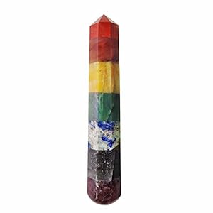 Gemstone CHAKRA Crystal MASSAGER Wand - 6"