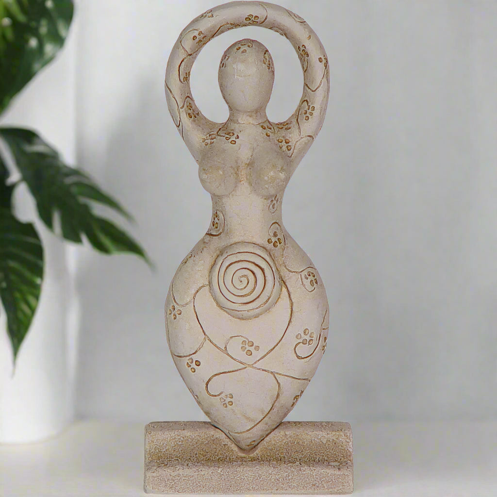 Gypsum Cement Spring Goddess Figurine – A Symbol of Awakening & Renewal