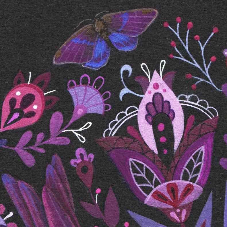 Purple Gem Starling Bird Print