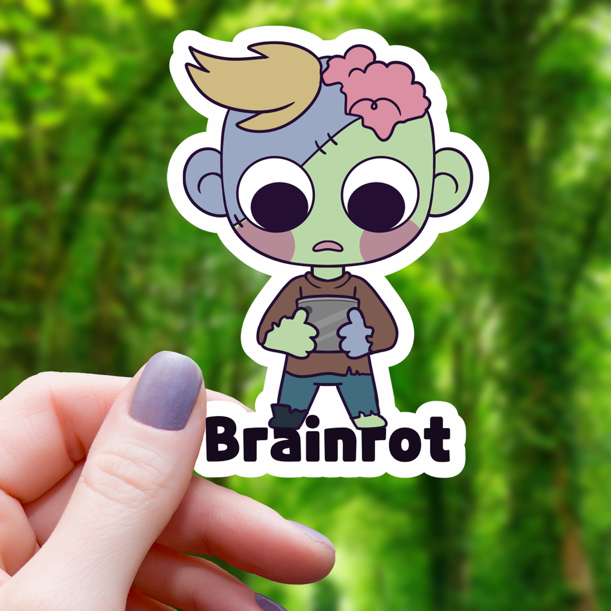 Brainrot Device Zombie Sticker - 3&quot;