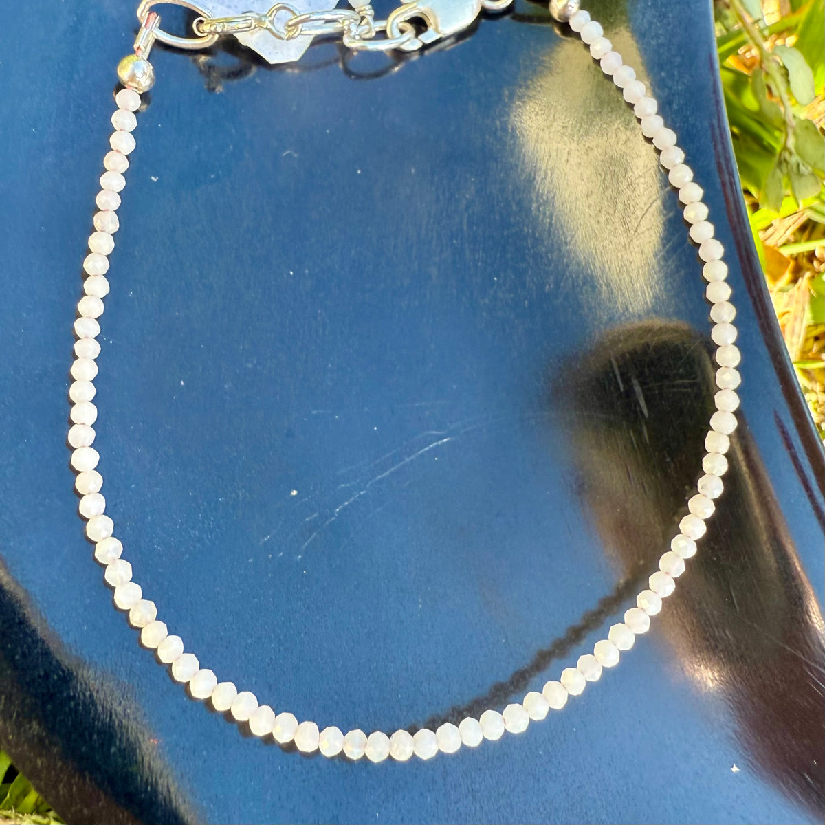 Dainty Faceted Gemstone Bracelet