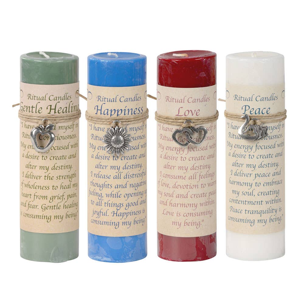 Ritual Pewter Pendant Candle 6"