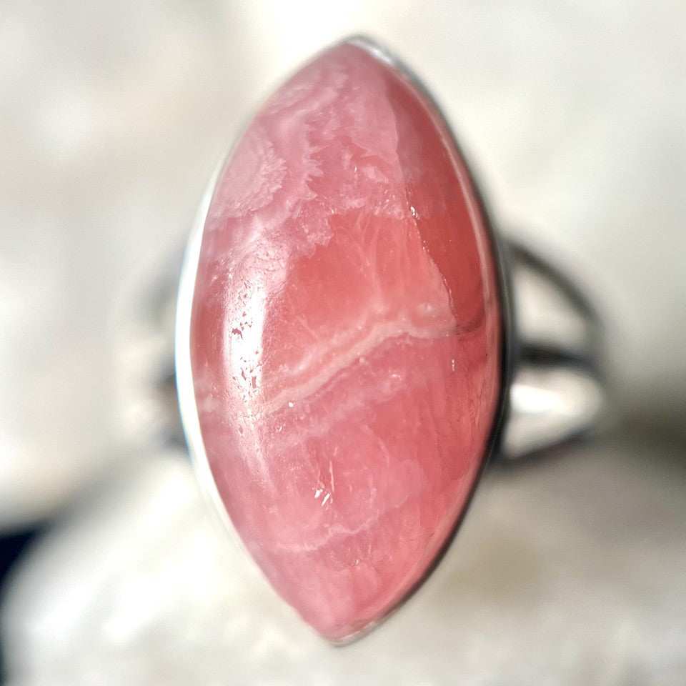 Rhodochrosite Sterling Silver Ring - Assorted Sizes