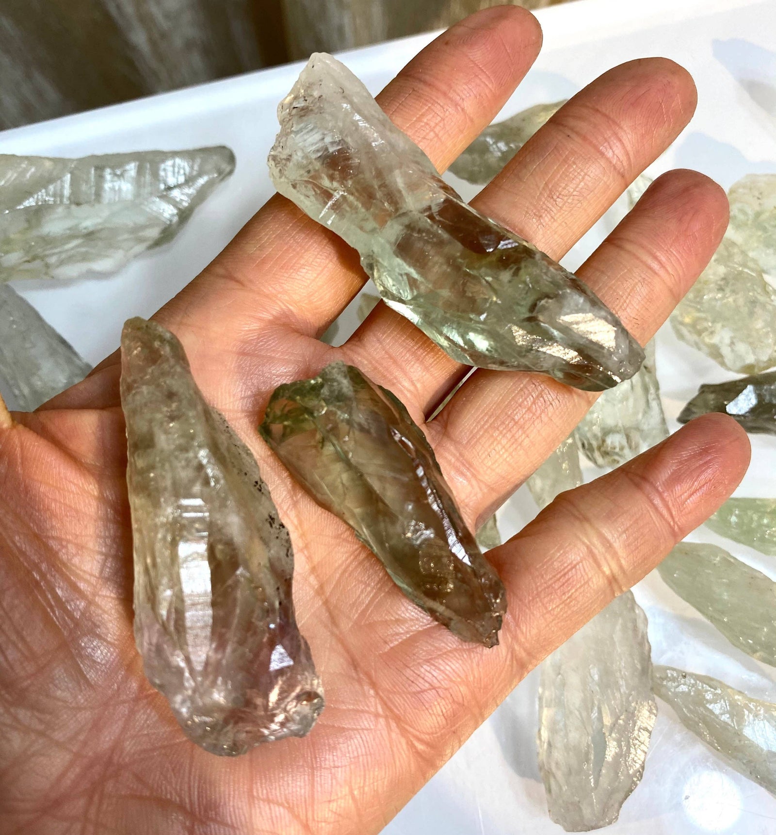 Prasiolite Green Amethyst Natural Crystal Gemstone for Healing