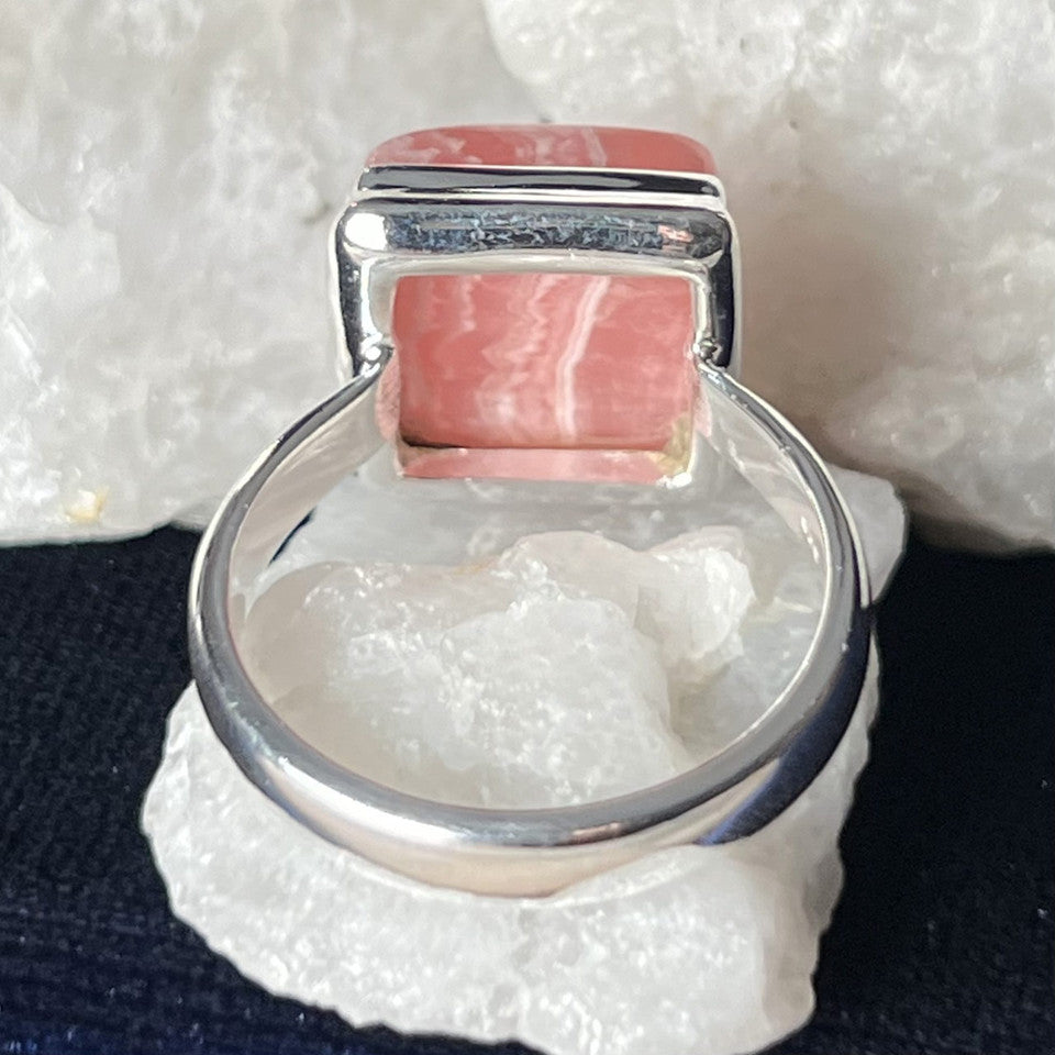 Rhodochrosite Sterling Silver Ring - Assorted Sizes