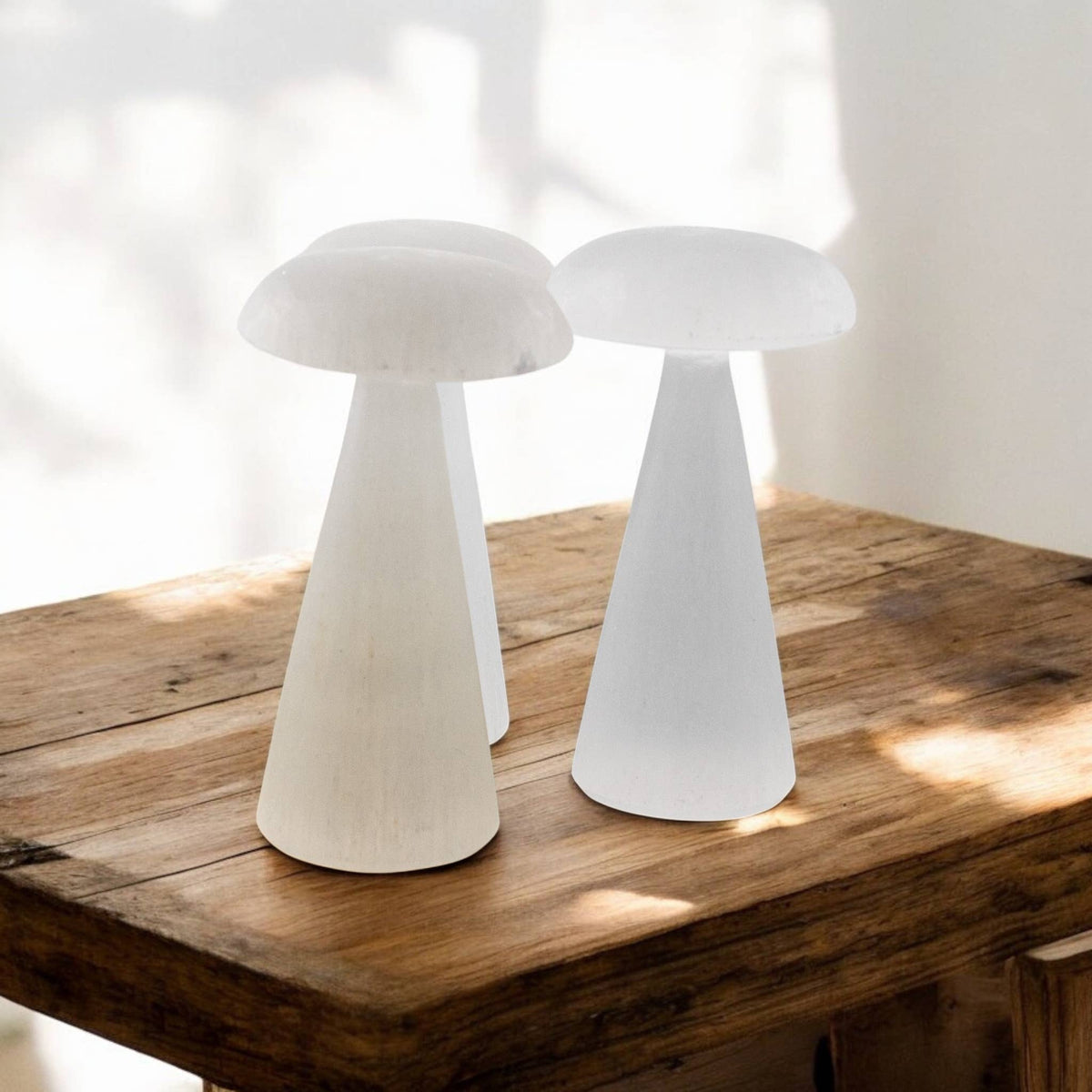 Selenite Mushroom | Natural Cleansing &amp; Peaceful Energy - 8cm