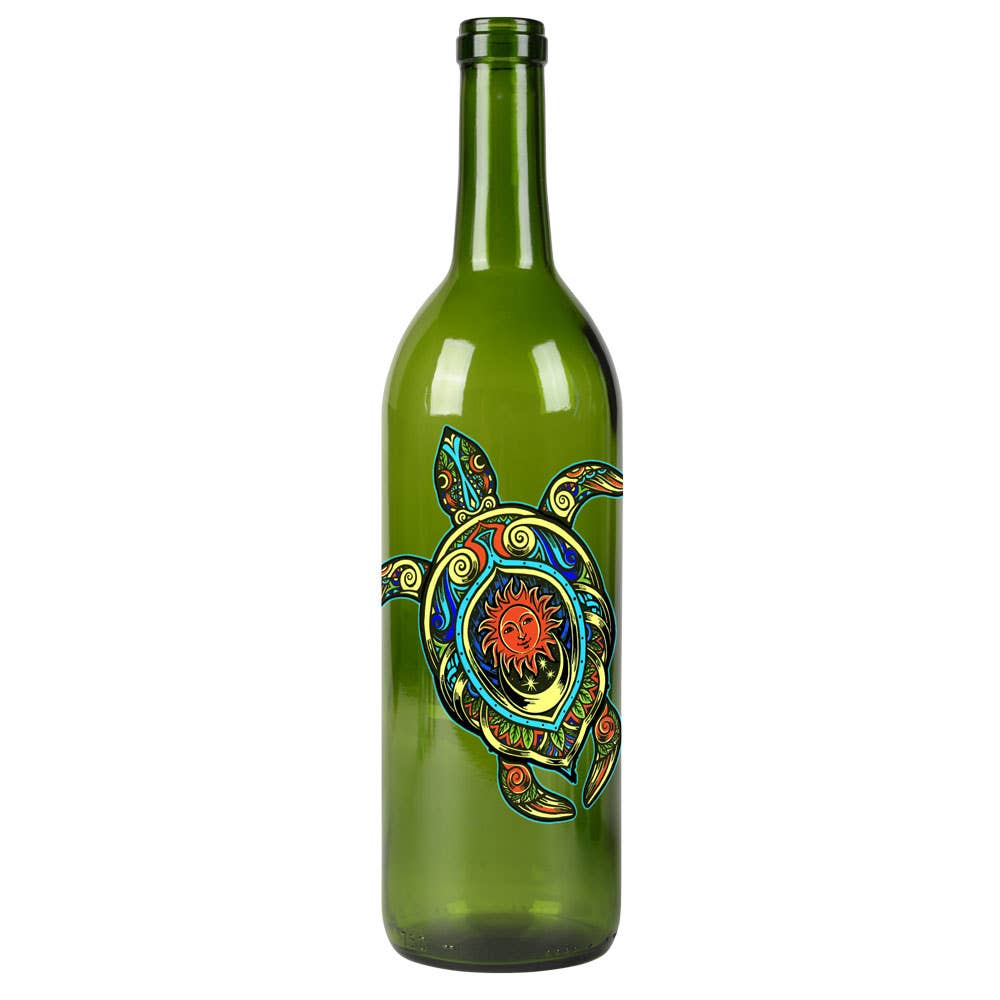 Sun And Moon On Turtle Smokin' Bottle- Bottle Color Varies