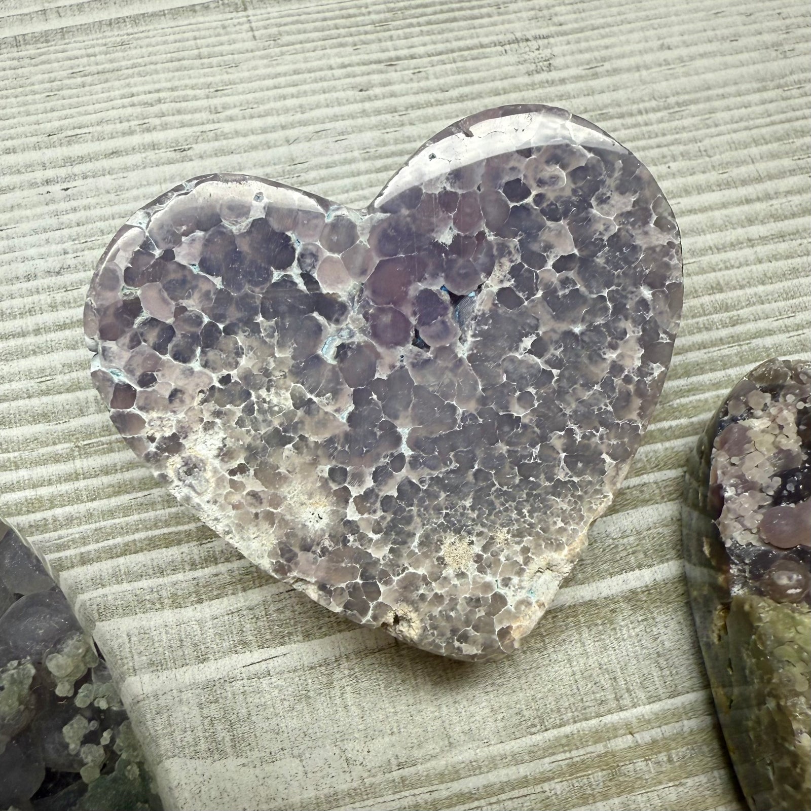 Grape Agate Gemstone Heart | Trust & Insight