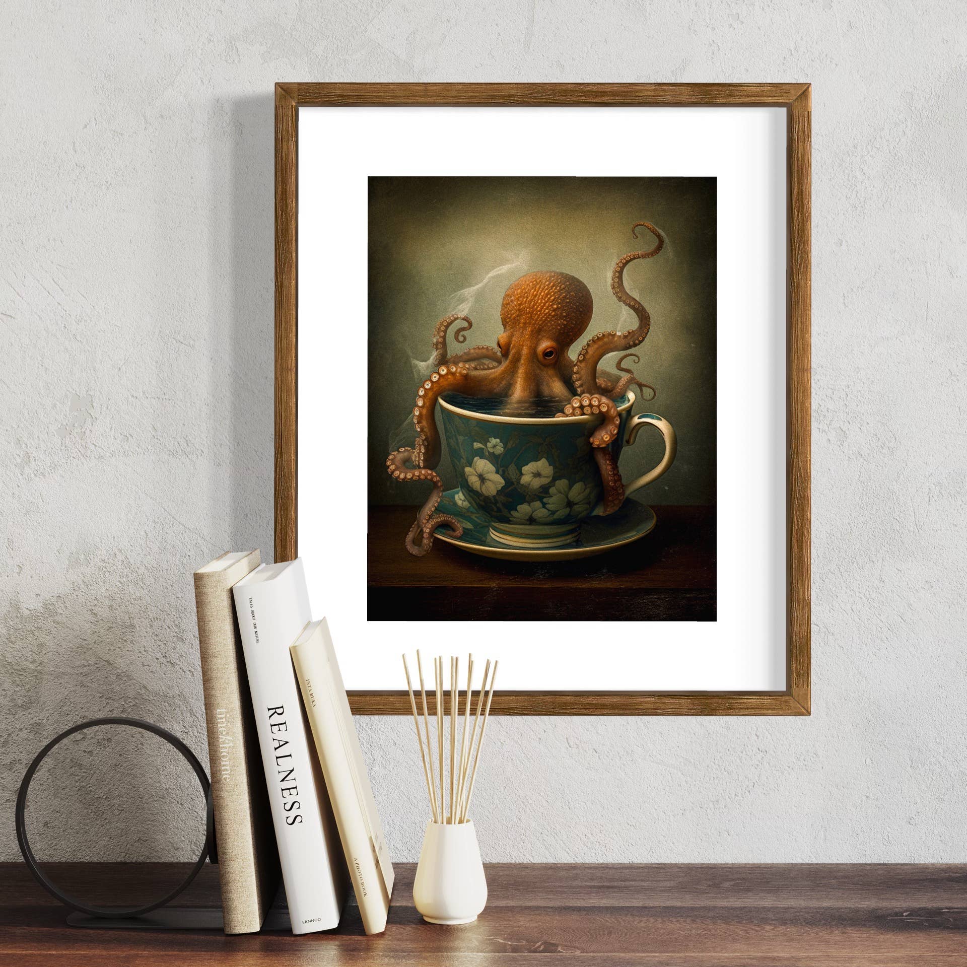 Octopus in a Tea Cup Art Print