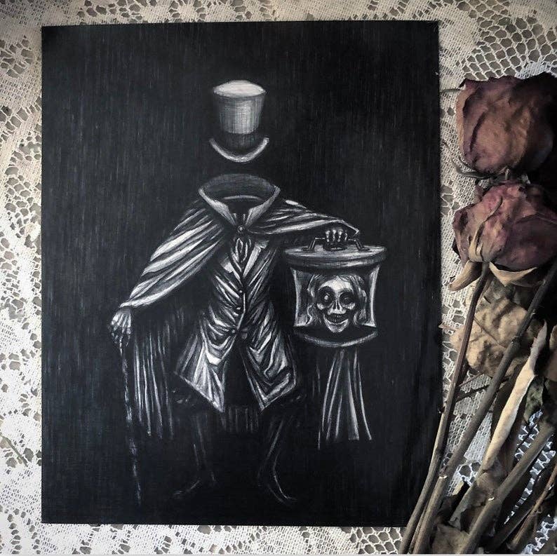 The Hatbox Ghost Fine Art Print - Haunted Mansion