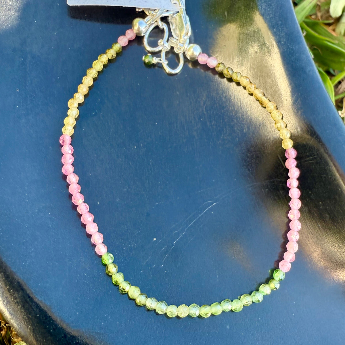 Dainty Faceted Gemstone Bracelet