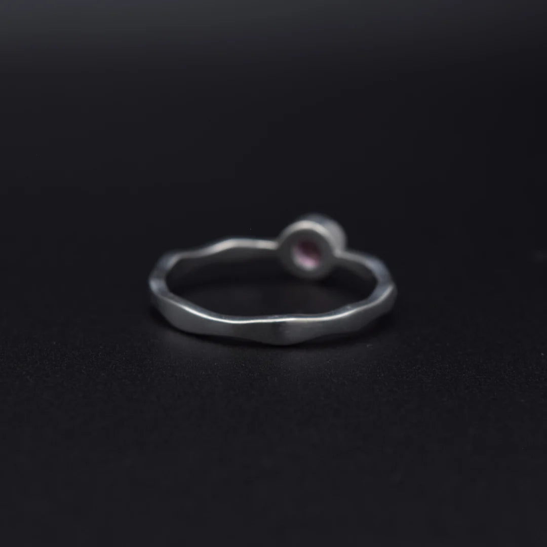 Silvaria Pink Topaz Wavy Ring