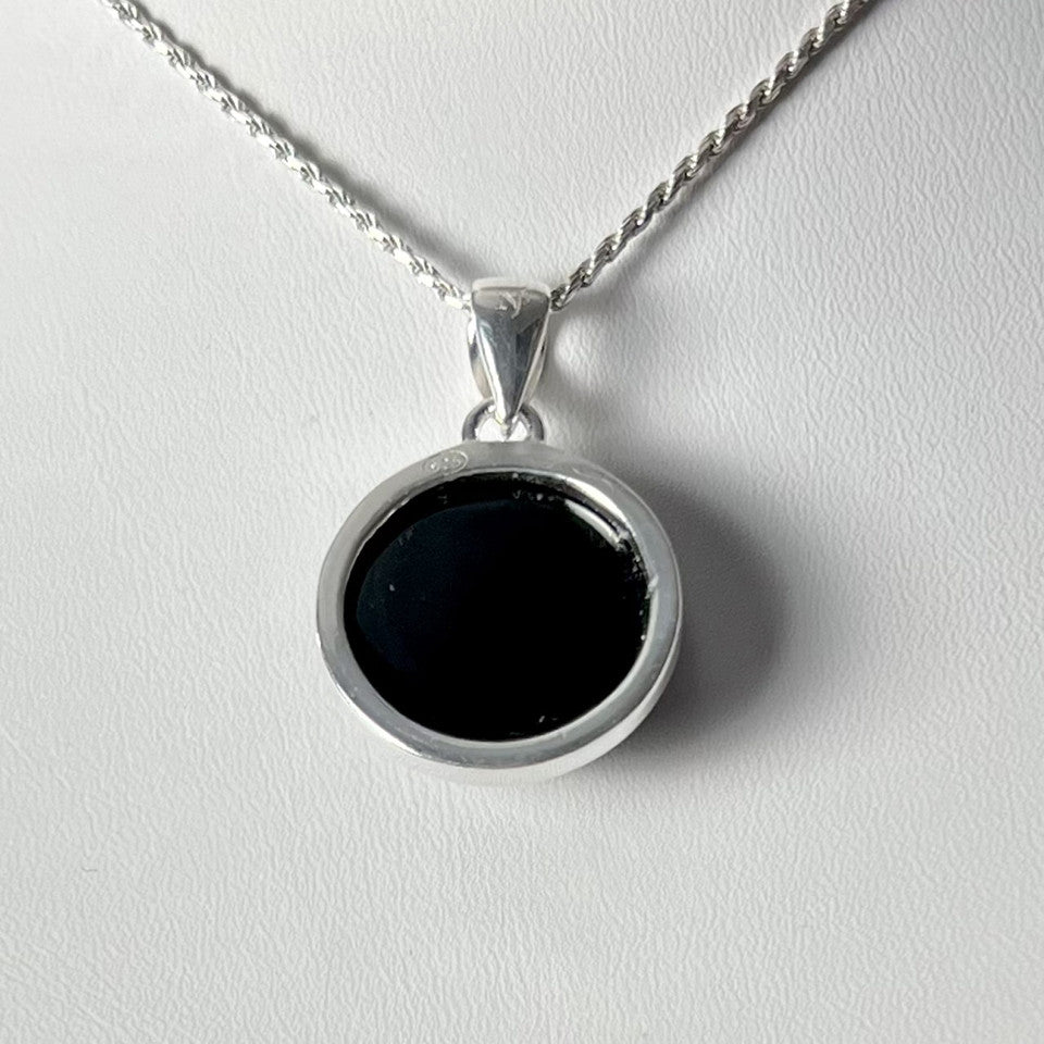Black Onyx Pendant In Sterling Silver