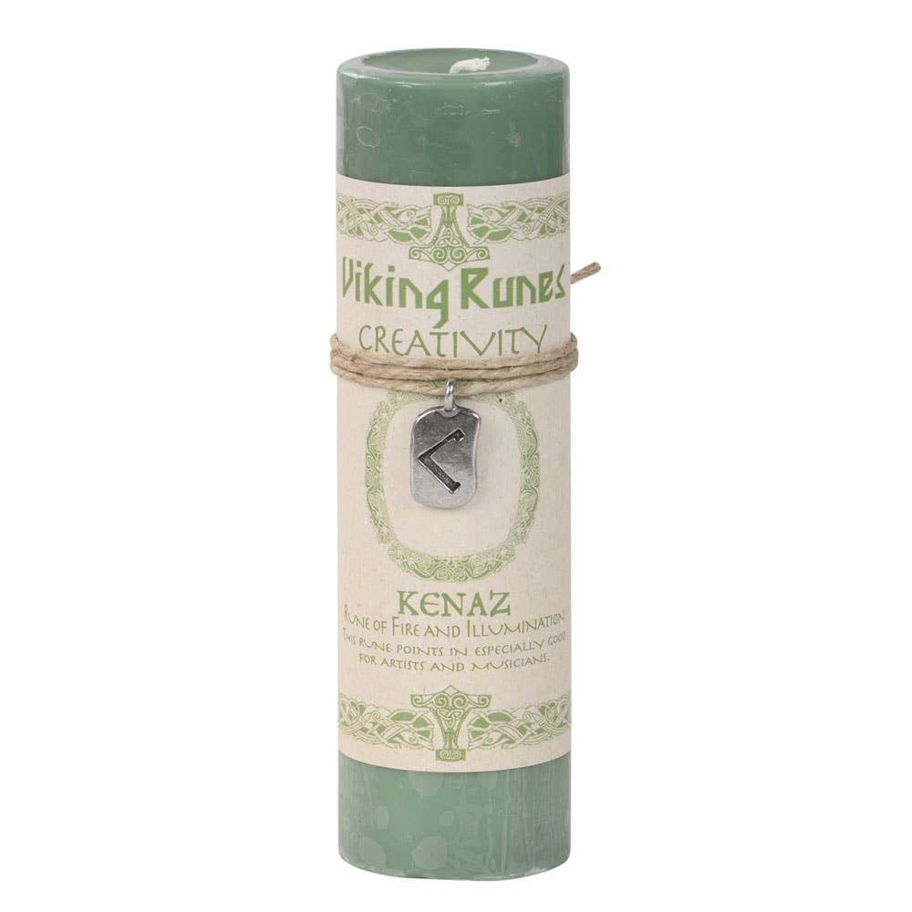 Viking Rune Pewter Pendant Candle
