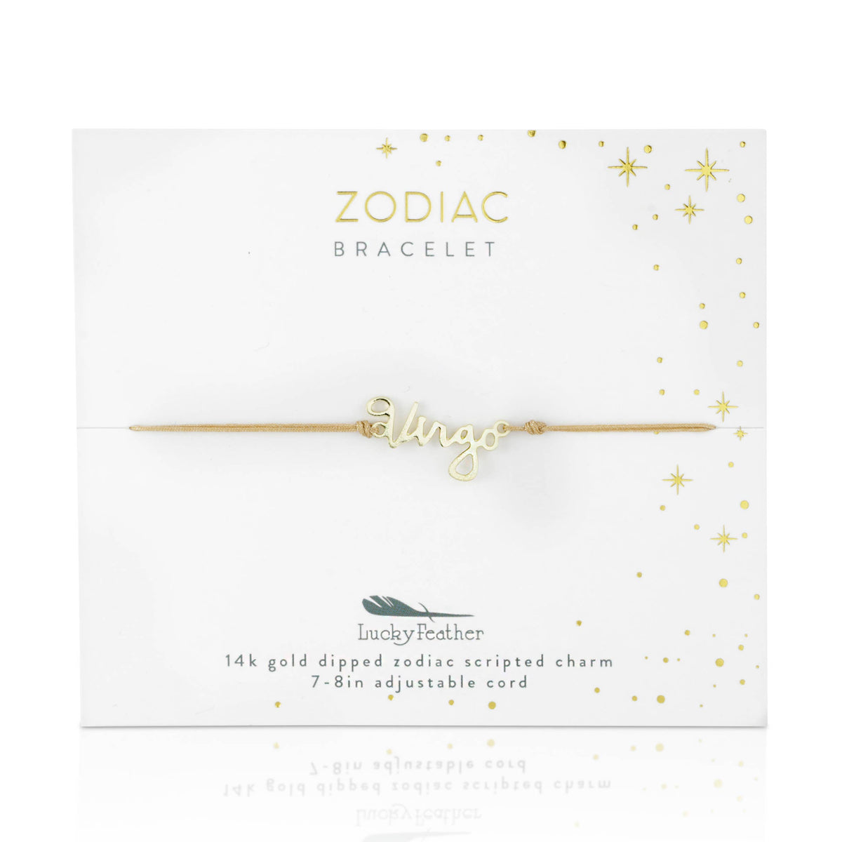 Zodiac Bracelet 14k Gold Dipped - Choose your Sign
