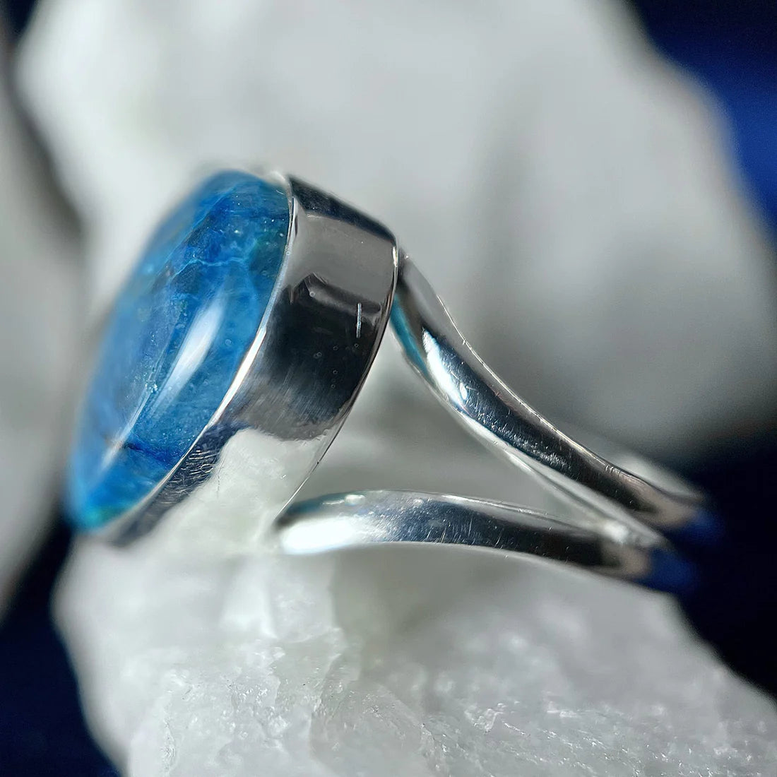 Shattuckite Sterling Silver Ring