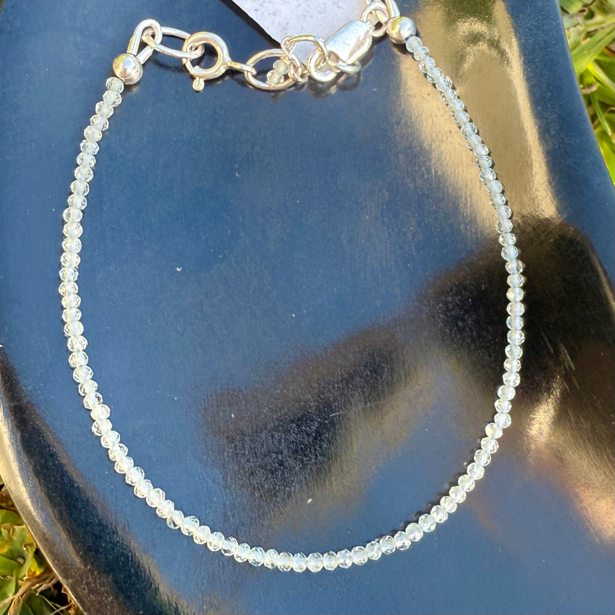 Dainty Faceted Gemstone Bracelet