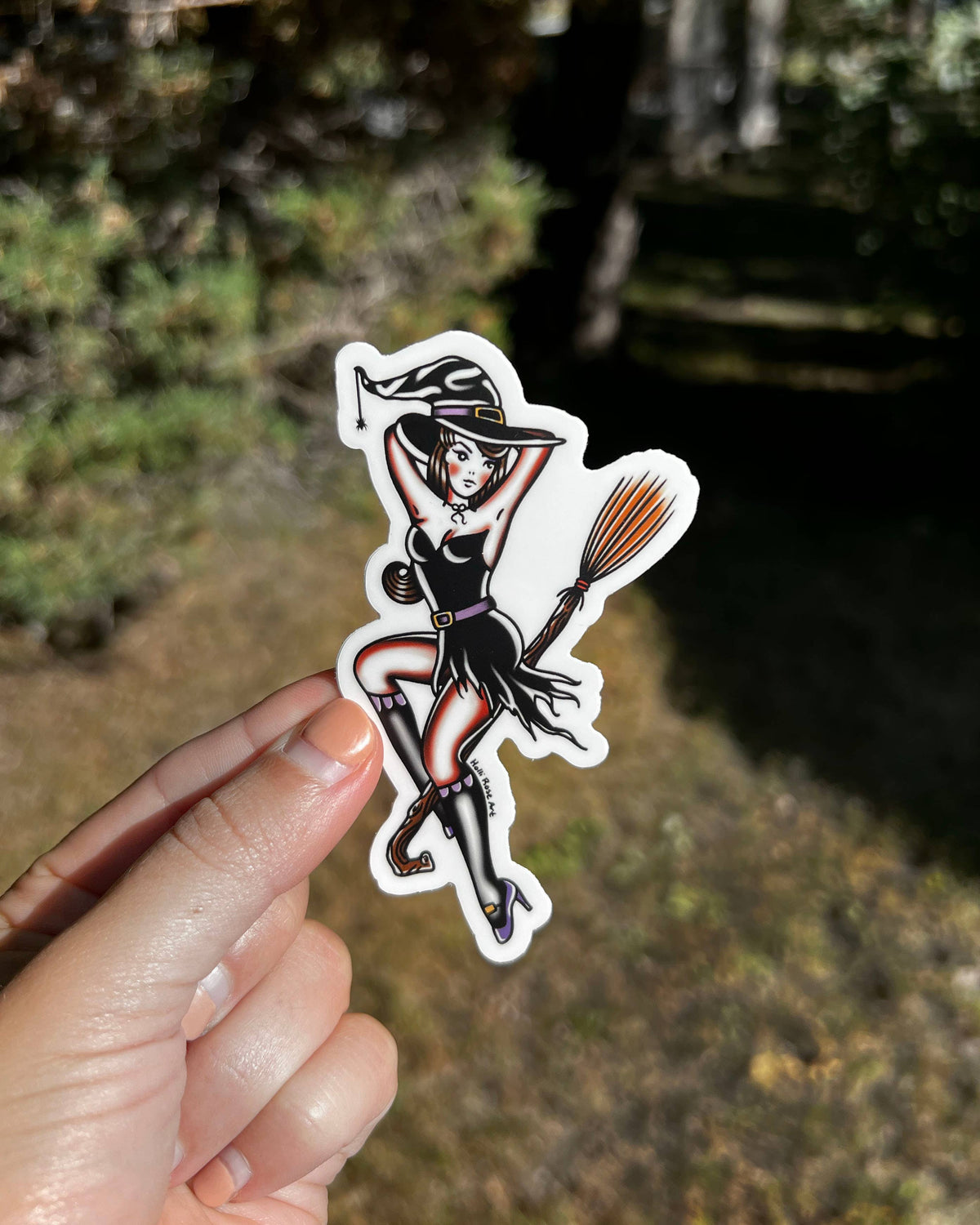 Witch American Traditional Sticker