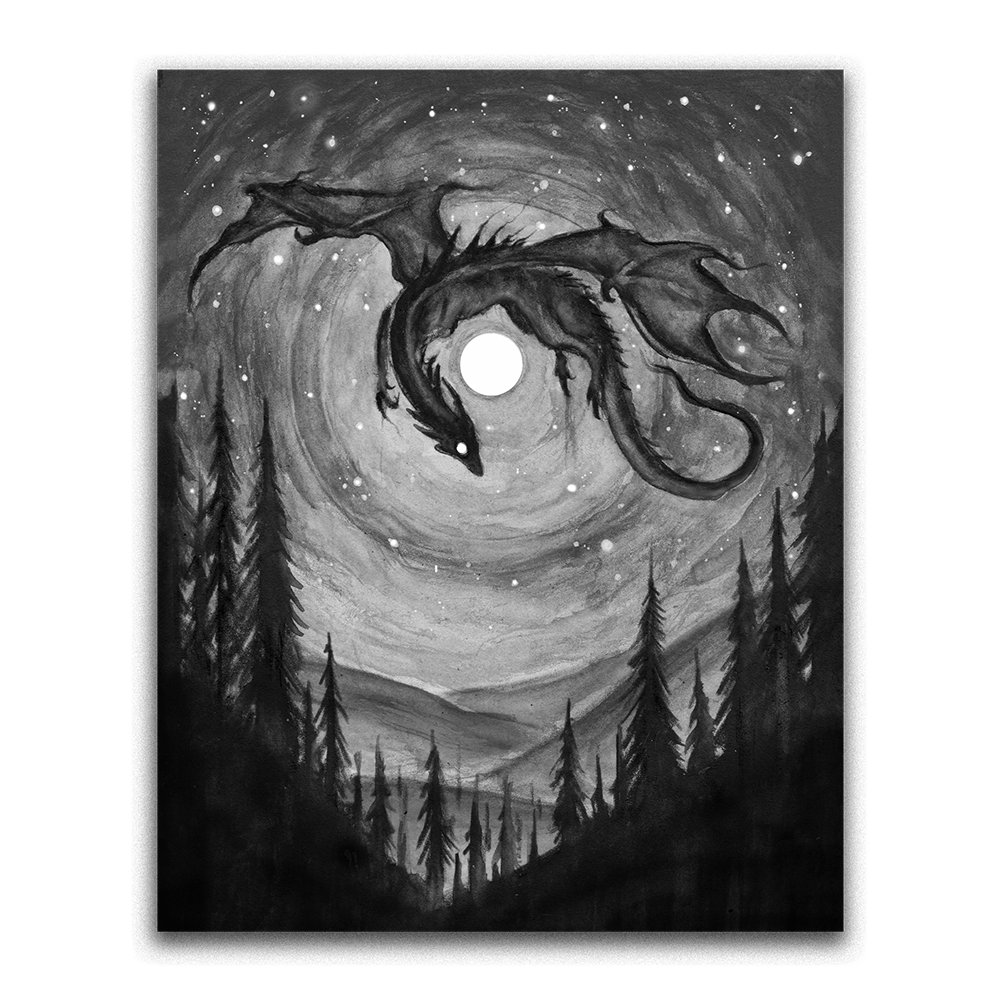 Nightbringer Dragon Print