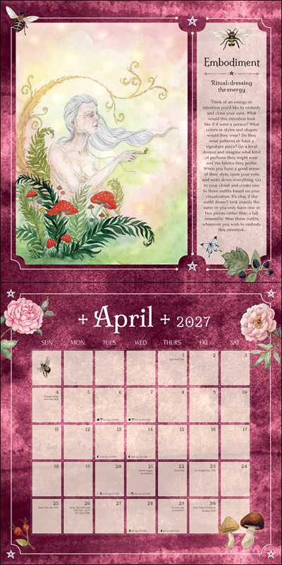 2027 Seasons of the Witch Wall Calendar – Yearlong Witchcraft, Self-Care & Seasonal Magic