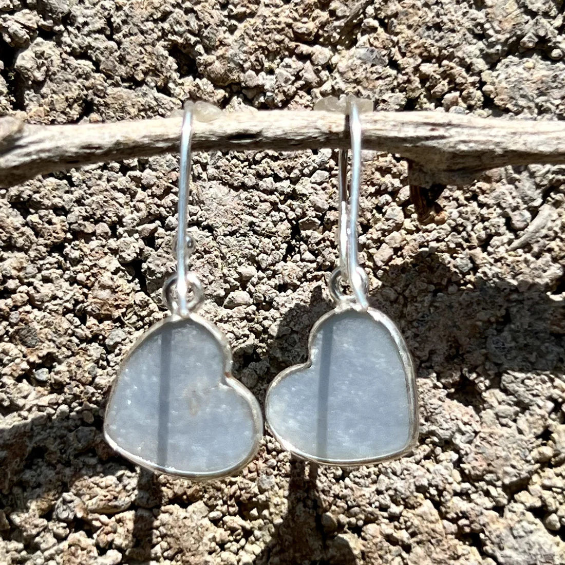 Angelite Dangle Earrings in Sterling Silver
