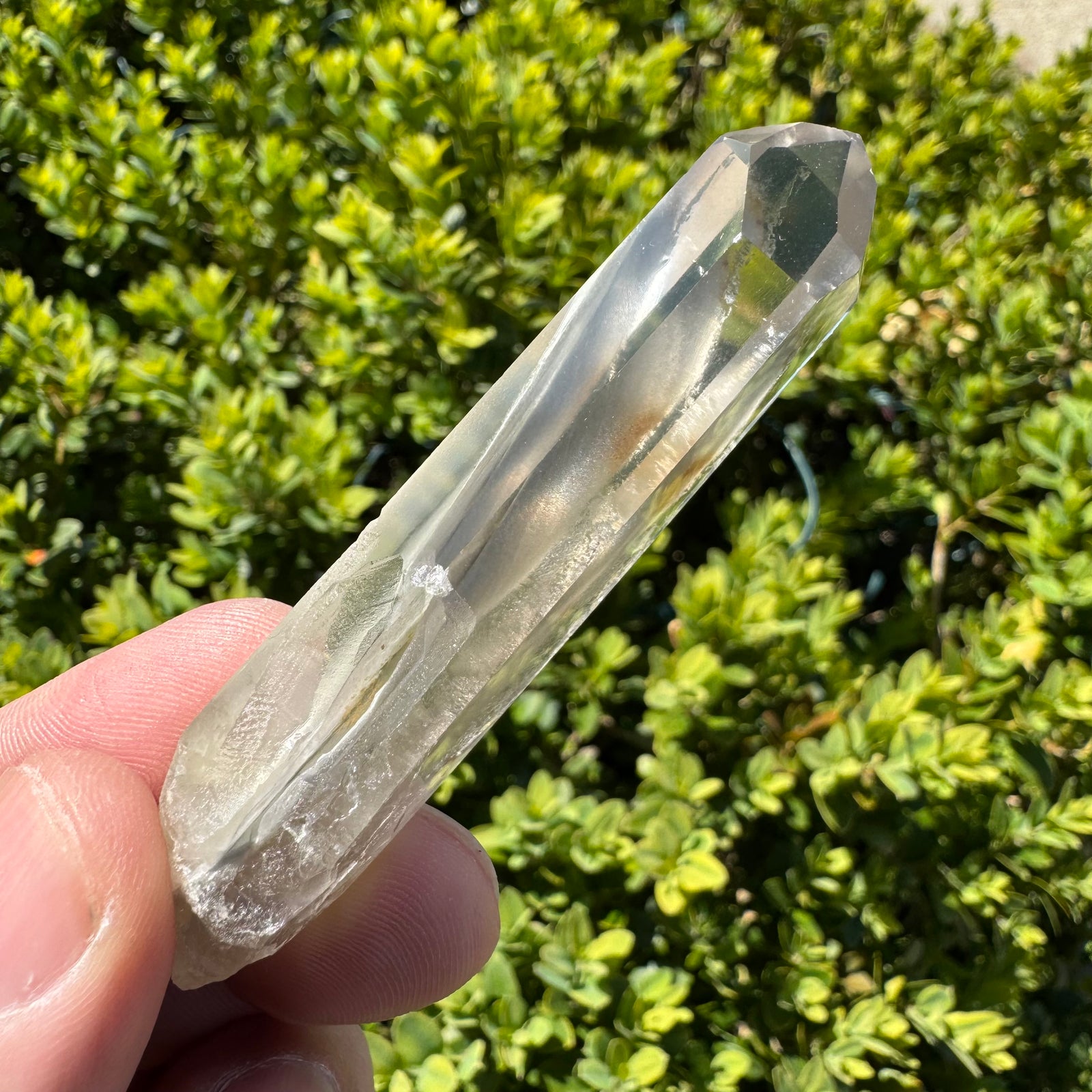 Amphibole Quartz Point Gemstone