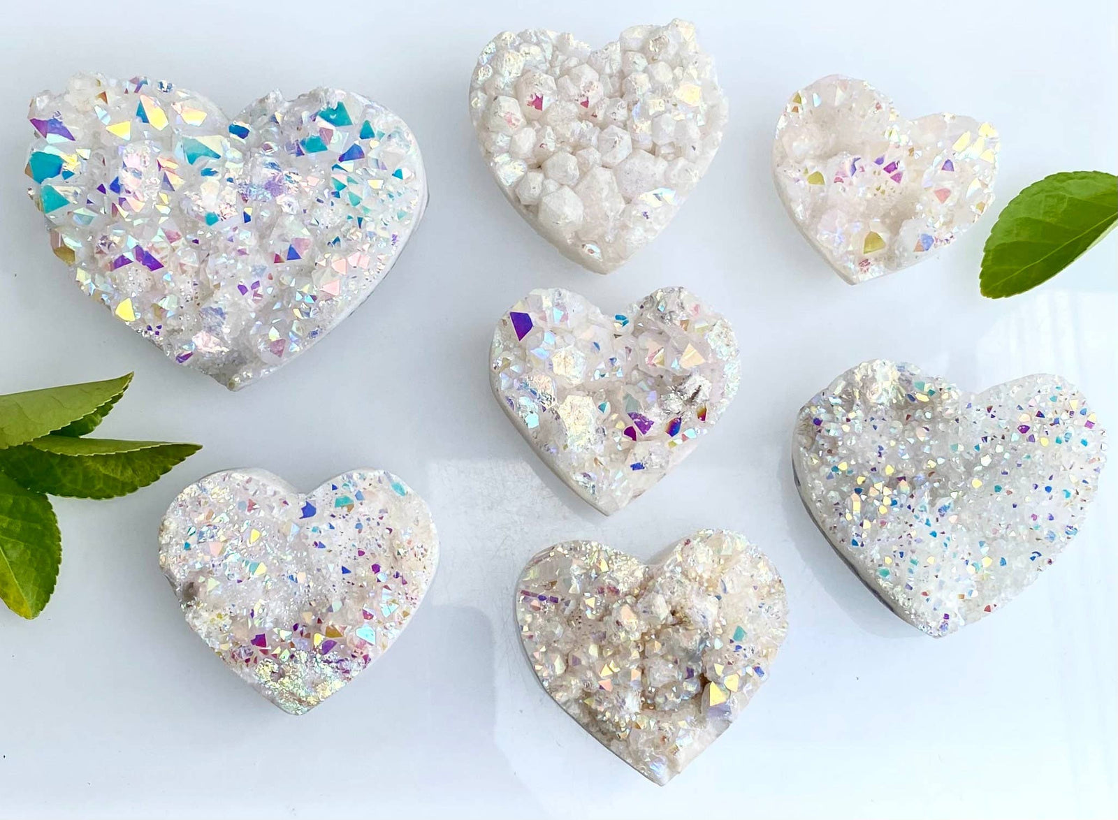 Angel Aura Quartz Cluster Crystal Heart